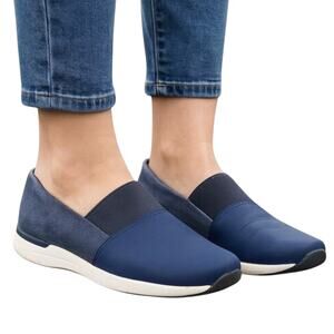 Vionic Cosmic Cameo Navy Orthotic Slip-On Loafer Comfort Shoe Size 10